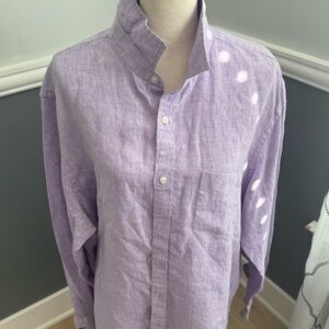 UNTUCKit Kelly Lavender Casual Button Down Shirt Size XXL